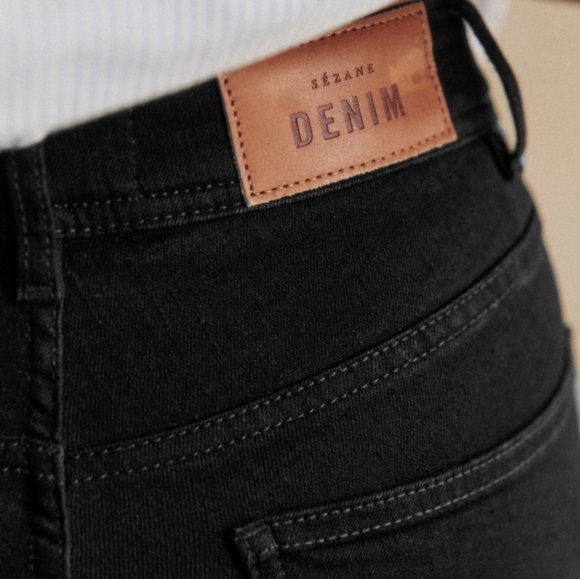 Sezane Slim Parfait Jeans in Black size 30 NWT - Picture 3 of 10